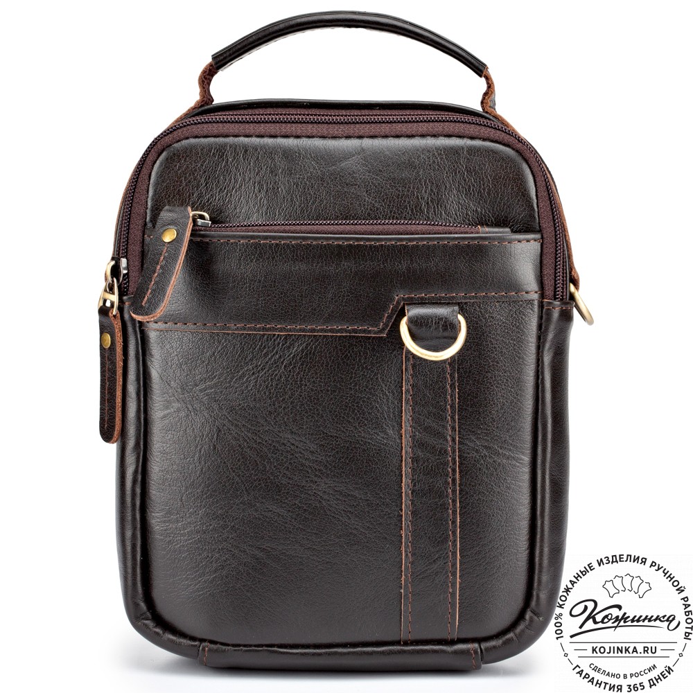 Кожаная сумка "Дали" (коричневая)