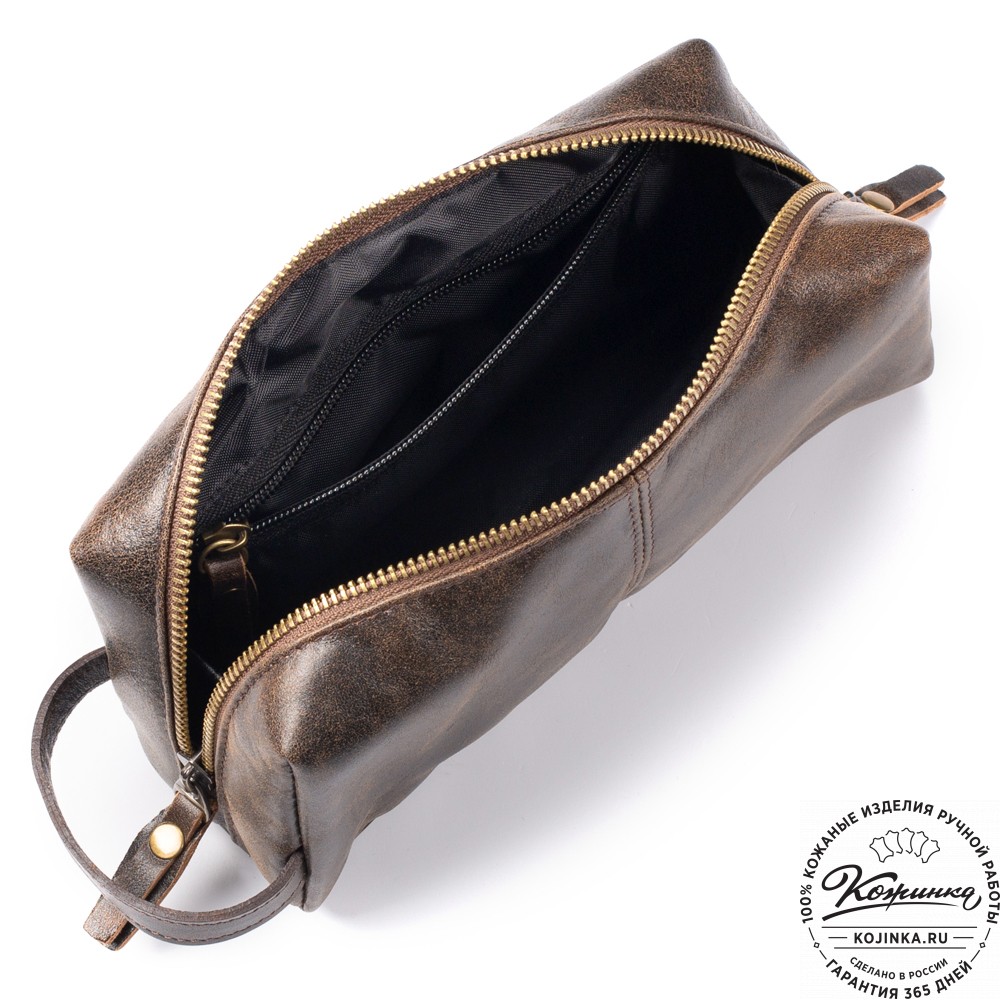 Кожаный несессер "Гремлин" (коричневая наппа)