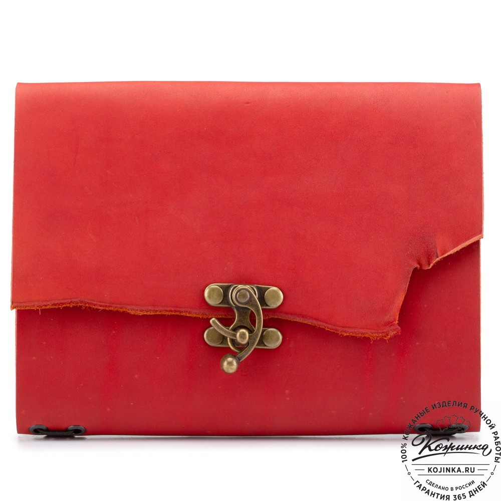 Кожаный ежедневник  "Квентин" (красный)