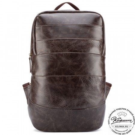 Кожаный рюкзак "Беверли" (тёмно-коричневый антик)