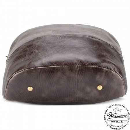 Кожаный рюкзак "Беверли" (тёмно-коричневый антик)