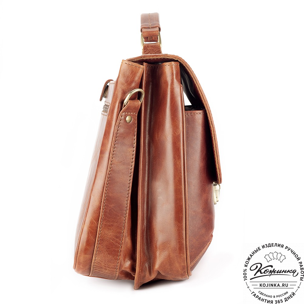 Кожаный портфель "Джозеф" (рыжий антик)