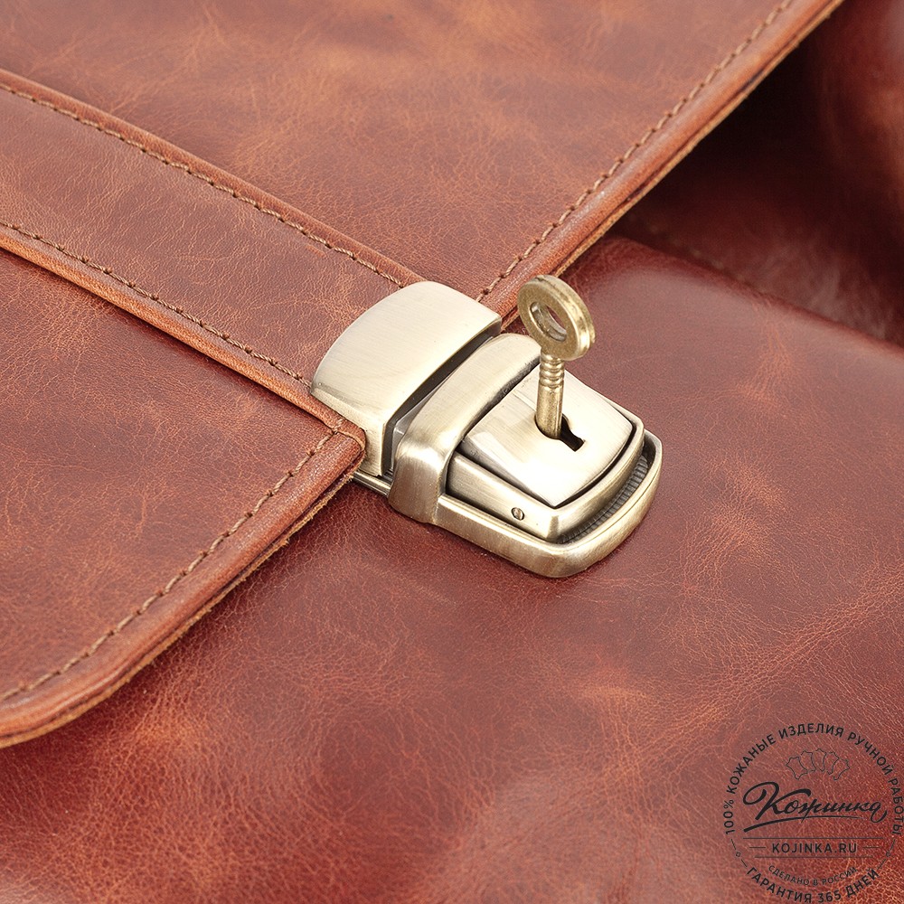 Кожаный портфель "Джозеф" (рыжий антик)