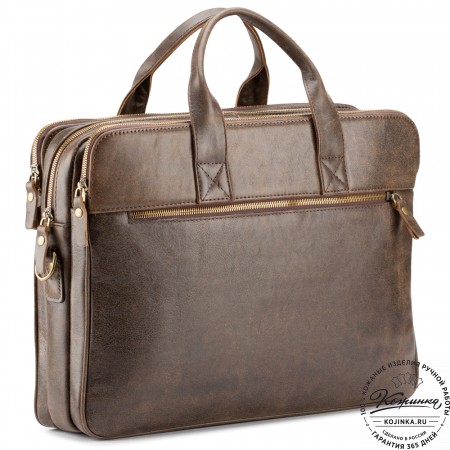 Кожаная деловая сумка "Густав" (коричневая наппа)