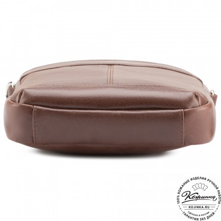 Мужская кожаная сумка "Вальтер" (коричневая)