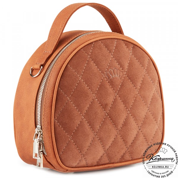 Женская кожаная сумка "Селин" (терракот). фото 1