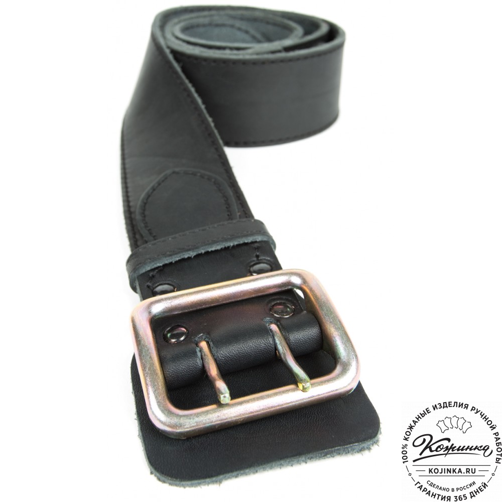 Кожаный ремень "Гренадёр" (чёрный)