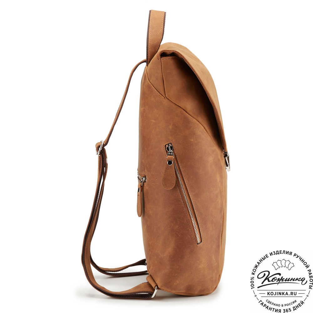 Кожаный рюкзак "Беатрис" (коричневый крейзи)