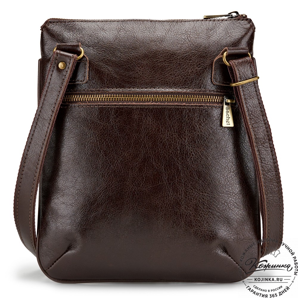 Кожаная сумка "Говард" (тёмно-коричневая)