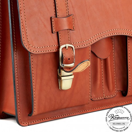 Кожаный портфель "Юрист"  (рыжий)