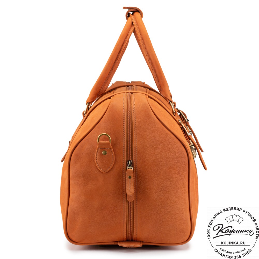 Кожаная дорожная сумка "Филипп" (терракот крейзи фактура)