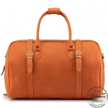 Кожаная дорожная сумка "Филипп" (терракот крейзи фактура)