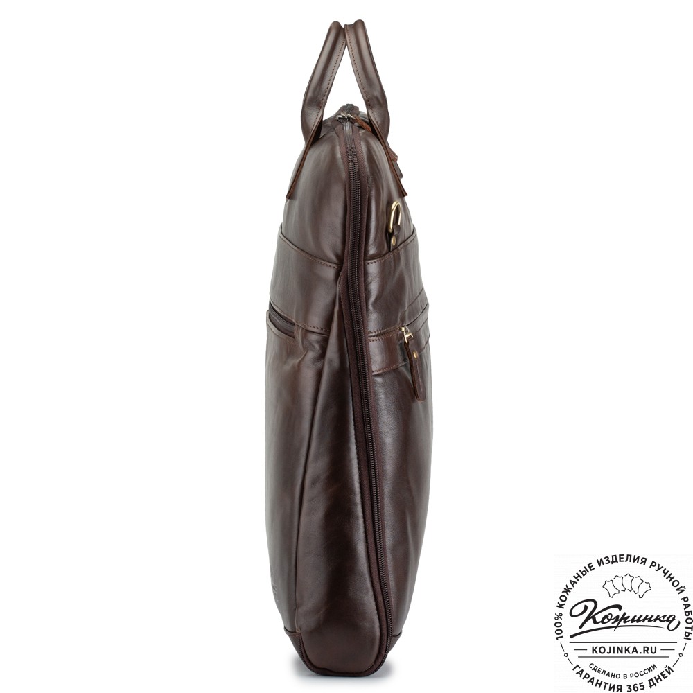 Кожаный портплед "Сильвер" (темно-коричневый)