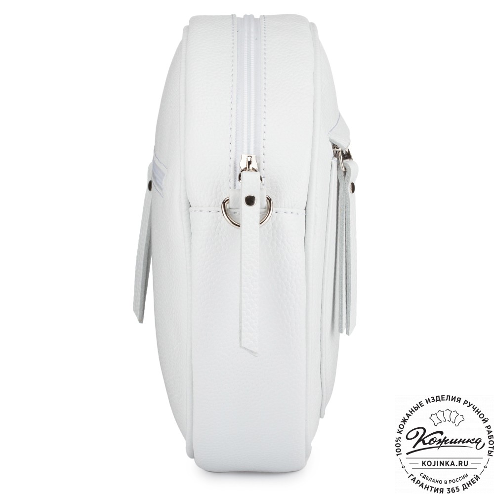 Женская кожаная сумка "Дарья" (белая)