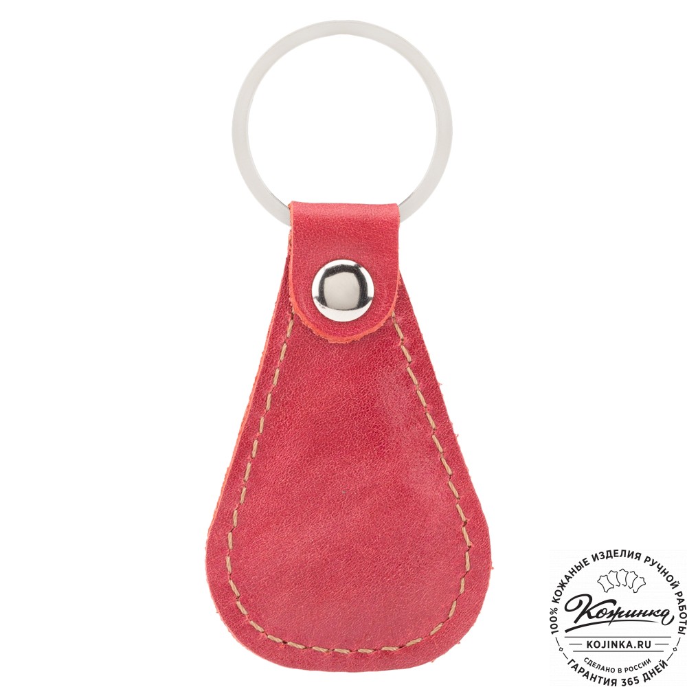 Кожаный брелок "Дельта" (красный)