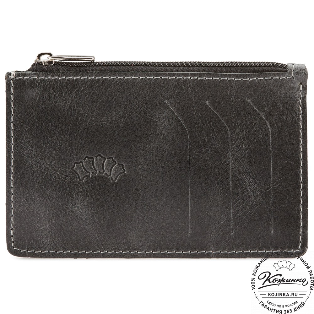 Кожаный футляр для карт "Фиджи" (чёрный)