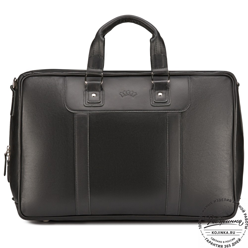 Кожаная дорожная сумка "Ирландия" (чёрная)