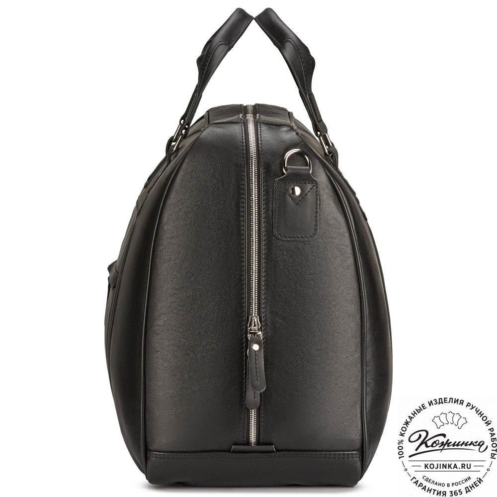 Кожаная дорожная сумка "Ирландия" (чёрная)