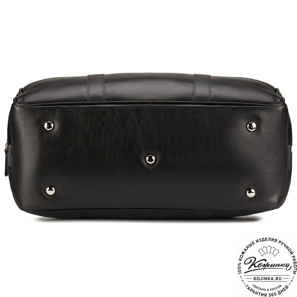 Кожаная дорожная сумка "Ирландия" (чёрная)