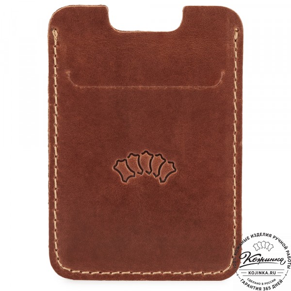 Кожаная визитница "Норвегия" (коричневая). фото 1