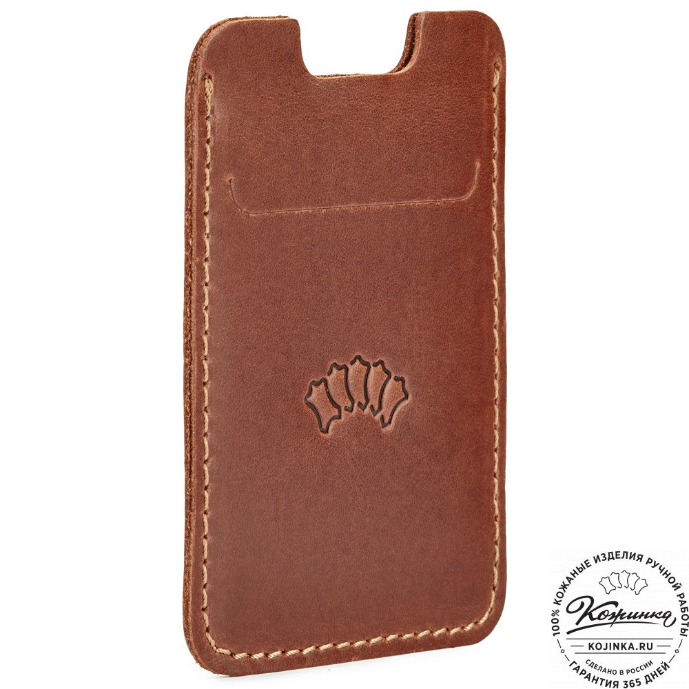 Кожаная визитница "Норвегия" (коричневая)