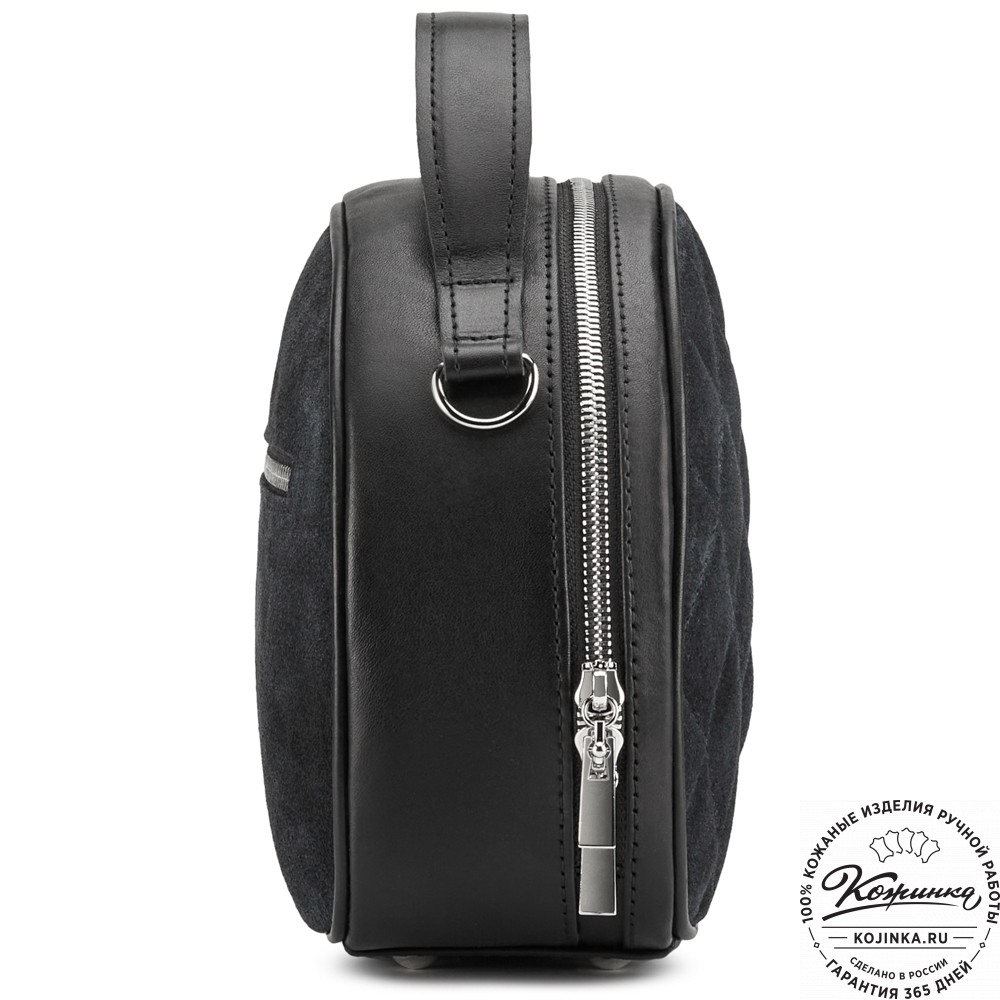 Женская кожаная сумка "Селин" (чёрная)