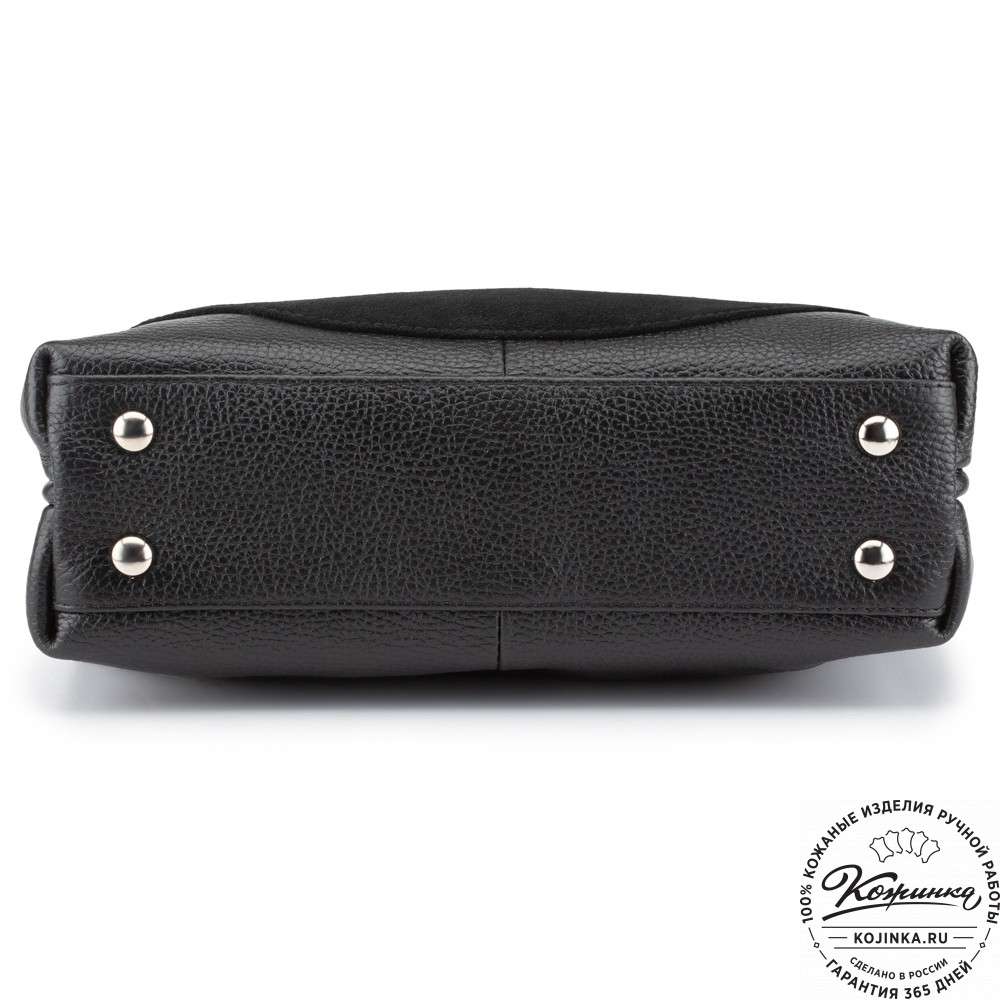 Женская кожаная сумка "Валери" (чёрная)