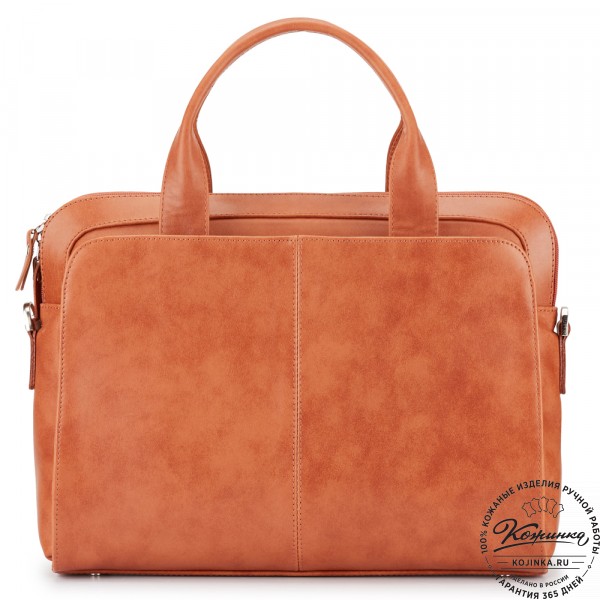 Женская кожаная сумка "Батерфляй" (рыжая). фото 1