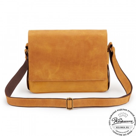 Кожаная сумка "Пабло" (рыжий крейзи)