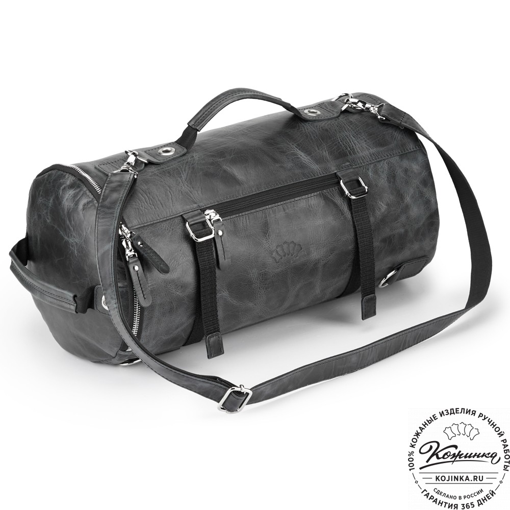 Кожаная сумка-трансформер "Скаут" (черный антик)