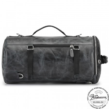 Кожаная сумка-трансформер "Скаут" (черный антик)