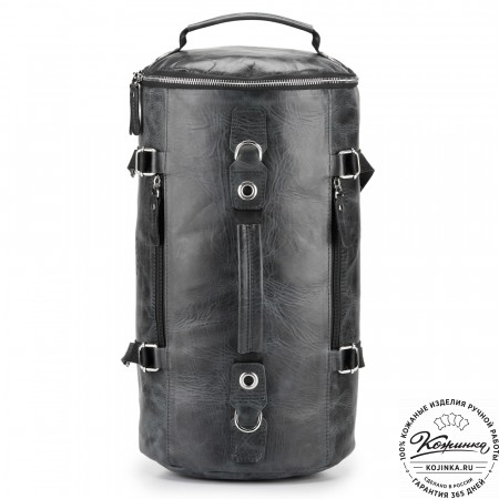 Кожаная сумка-трансформер "Скаут" (черный антик)