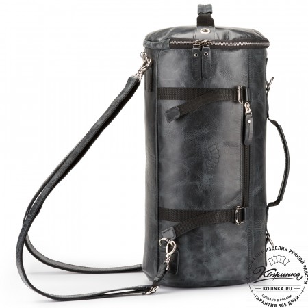 Кожаная сумка-трансформер "Скаут" (черный антик)