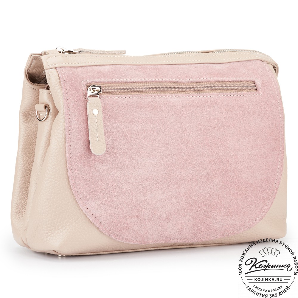 Женская кожаная сумка "Валери" (пудра)