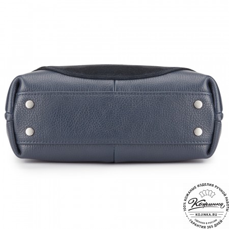 Женская кожаная сумка "Валери" (синяя)