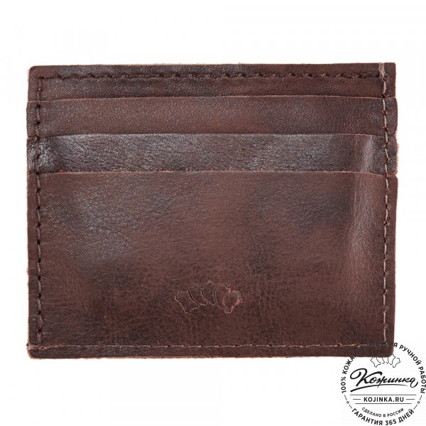Кожаный картхолдер "Вавилон" (коричневый). фото 1