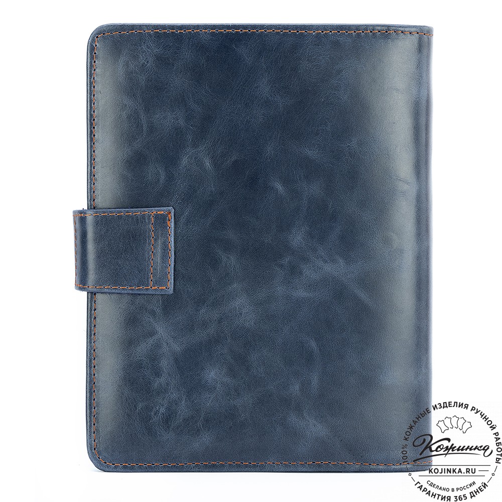 Кожаный ежедневник "Монблан" (синий антик)