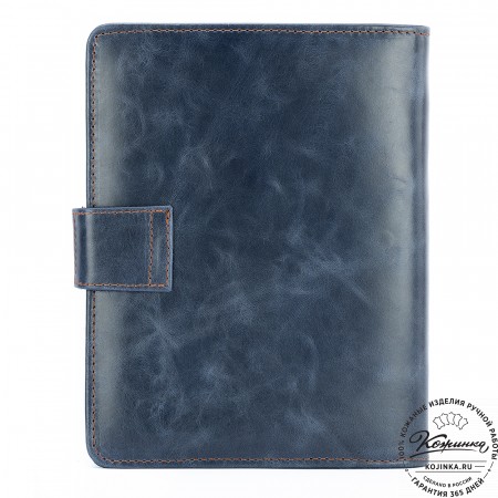 Кожаный ежедневник "Монблан" (синий антик)