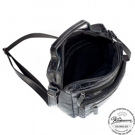 Кожаная сумка "Гектор" (чёрный антик)