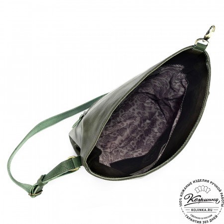 Кожаная сумка "Верона" (хаки гладкая кожа)