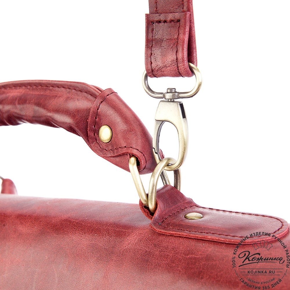 Кожаный портфель "Александрия" (бордо антик)