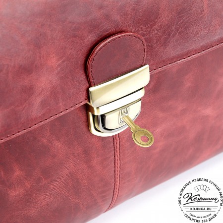 Кожаный портфель "Александрия" (бордо антик)