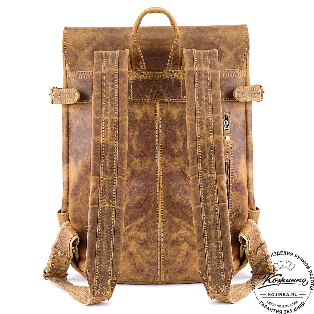 Кожаный рюкзак "Индиго" (рыжий крейзи)