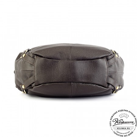 Женская кожаная сумка "Миллениум" (тёмно-коричневая)