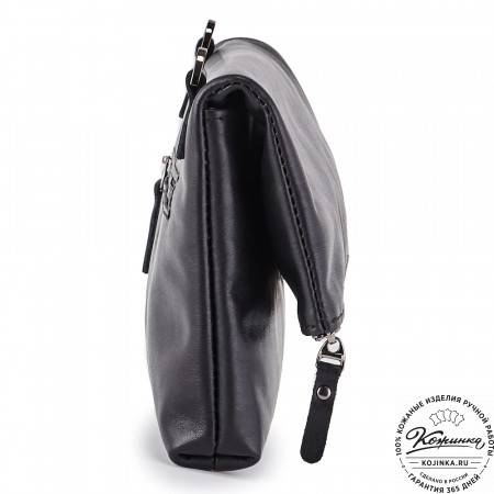 Кожаный клатч "Молли" (чёрный)