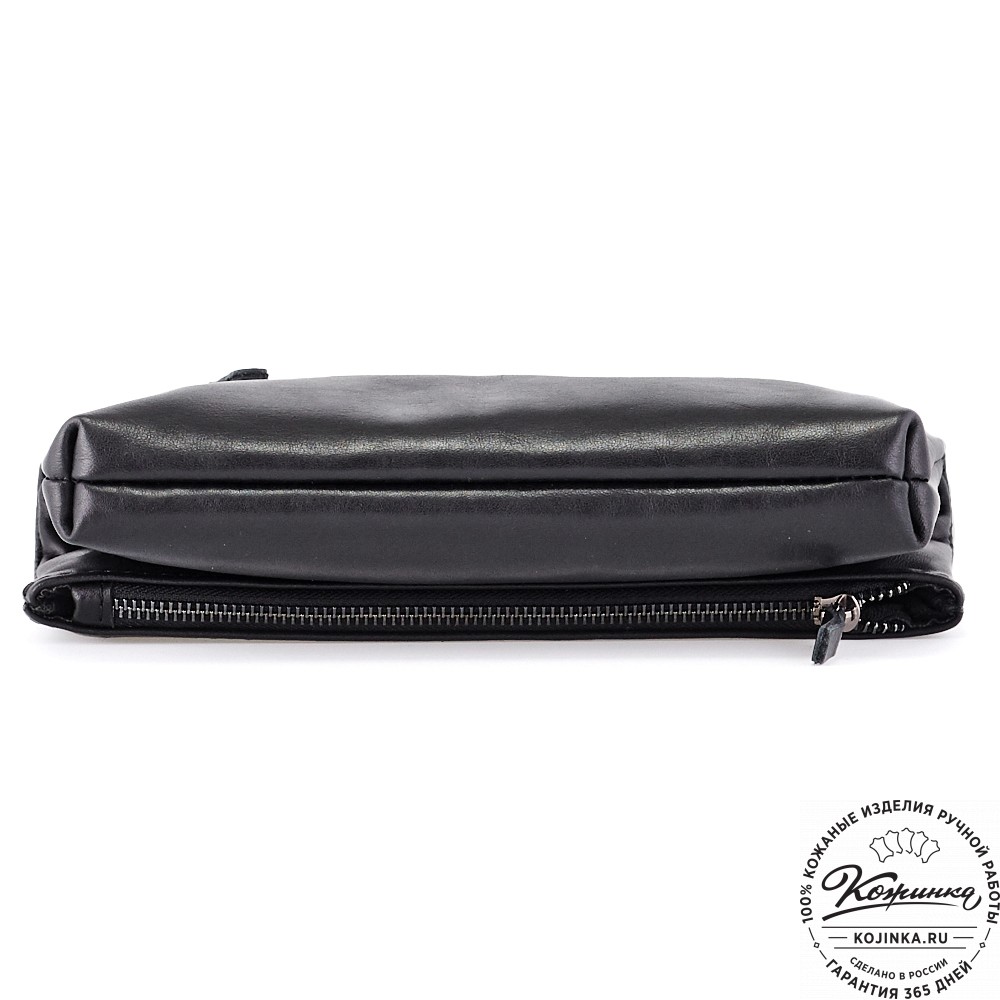 Кожаный клатч "Молли" (чёрный)