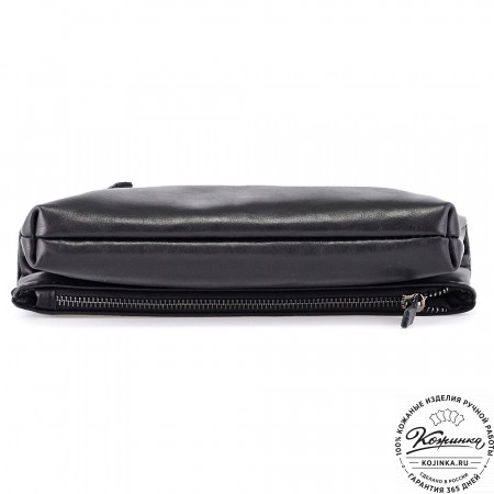 Кожаный клатч "Молли" (чёрный)