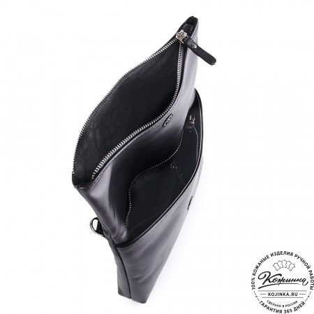 Кожаный клатч "Молли" (чёрный)
