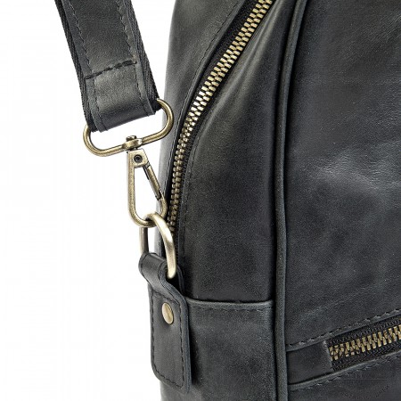 Кожаная деловая сумка "Окленд нью" (чёрный антик)