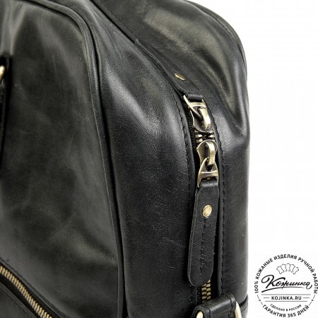 Кожаная деловая сумка "Окленд нью" (чёрный антик)